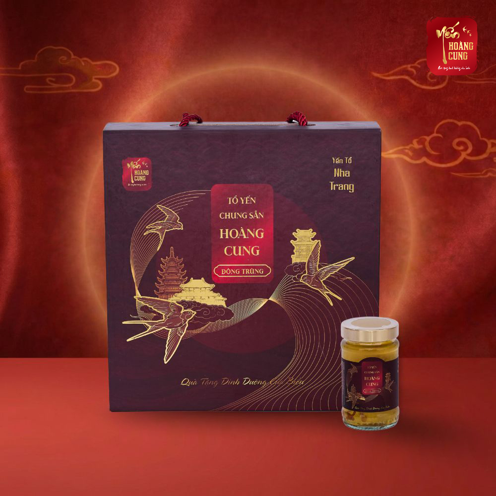 TỔ YẾN CHƯNG SẴN HOÀNG CUNG ĐÔNG TRÙNG (Hộp 10 hũ)