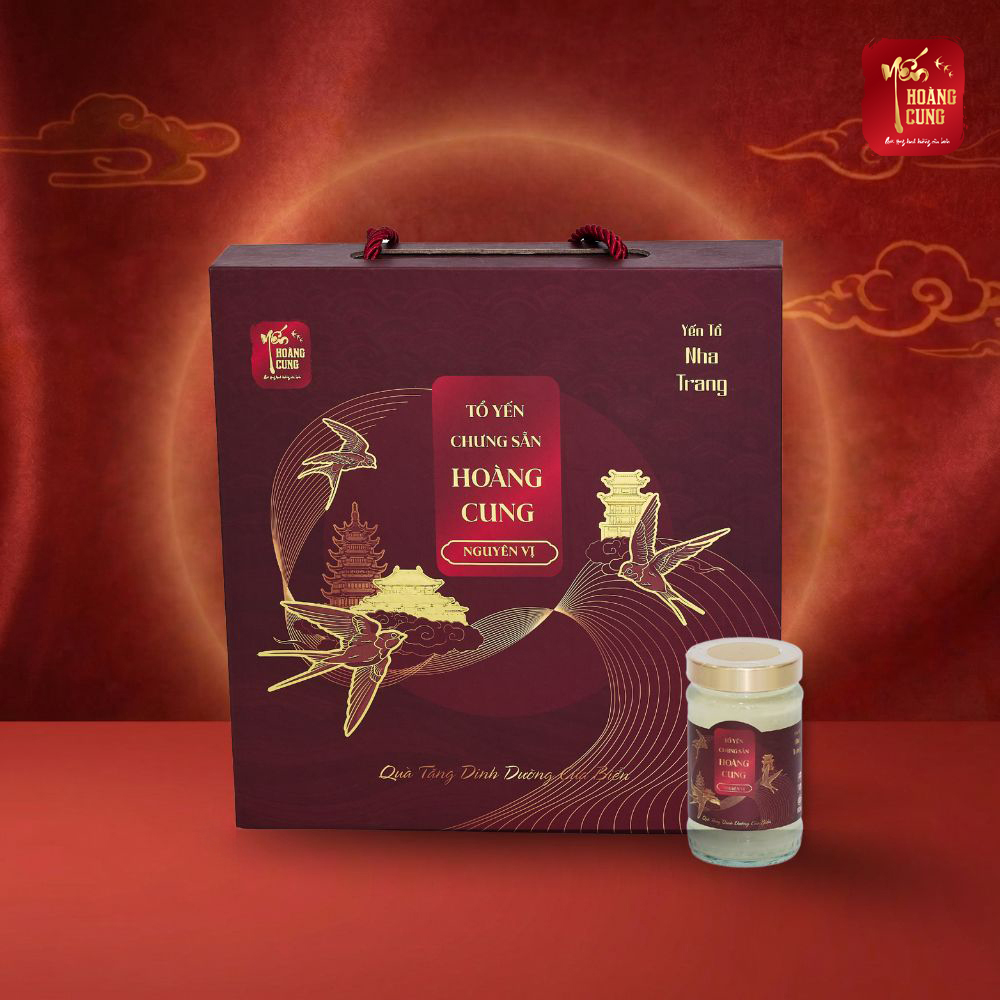 Tổ yến chưng sẵn Hoàng Cung Nguyên vị (Hộp 10 hũ)