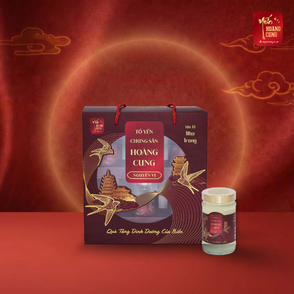 Tổ yến chưng sẵn Hoàng Cung Nguyên vị (Lốc 6 hũ)