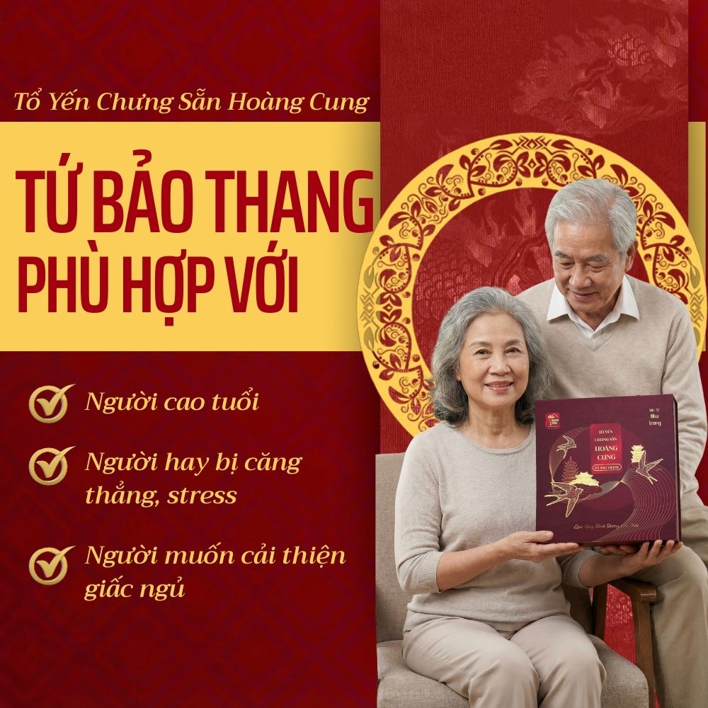 TỔ YẾN CHƯNG SẴN HOÀNG CUNG TỨ BẢO THANG (Hộp 10 hũ)